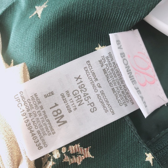 Bonnie Jean 2-Piece Reindeer Trapeze Fit & Flare Dress & Panty Size 18M NWT - Picture 5 of 6